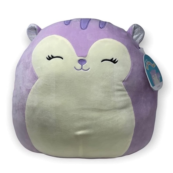 Kellytoy Sydnee The Purple Squirrel Squishmallow Pillow Stuffed Plush Toy 16in - Picture 7 of 7